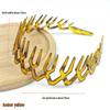 Женская черная нескользящая повязка на голову с зубчиками для умывания лица и нанесения масок