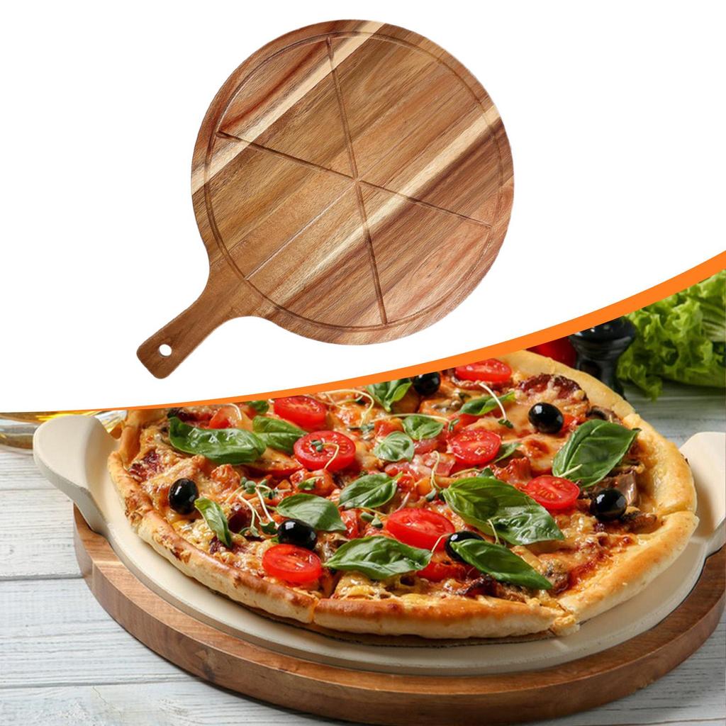 Деревянная доска для пиццы с ручкой для кухни, лопатка, блюдо для подачи десертов, пицца-пиль, дерево, для нарезки