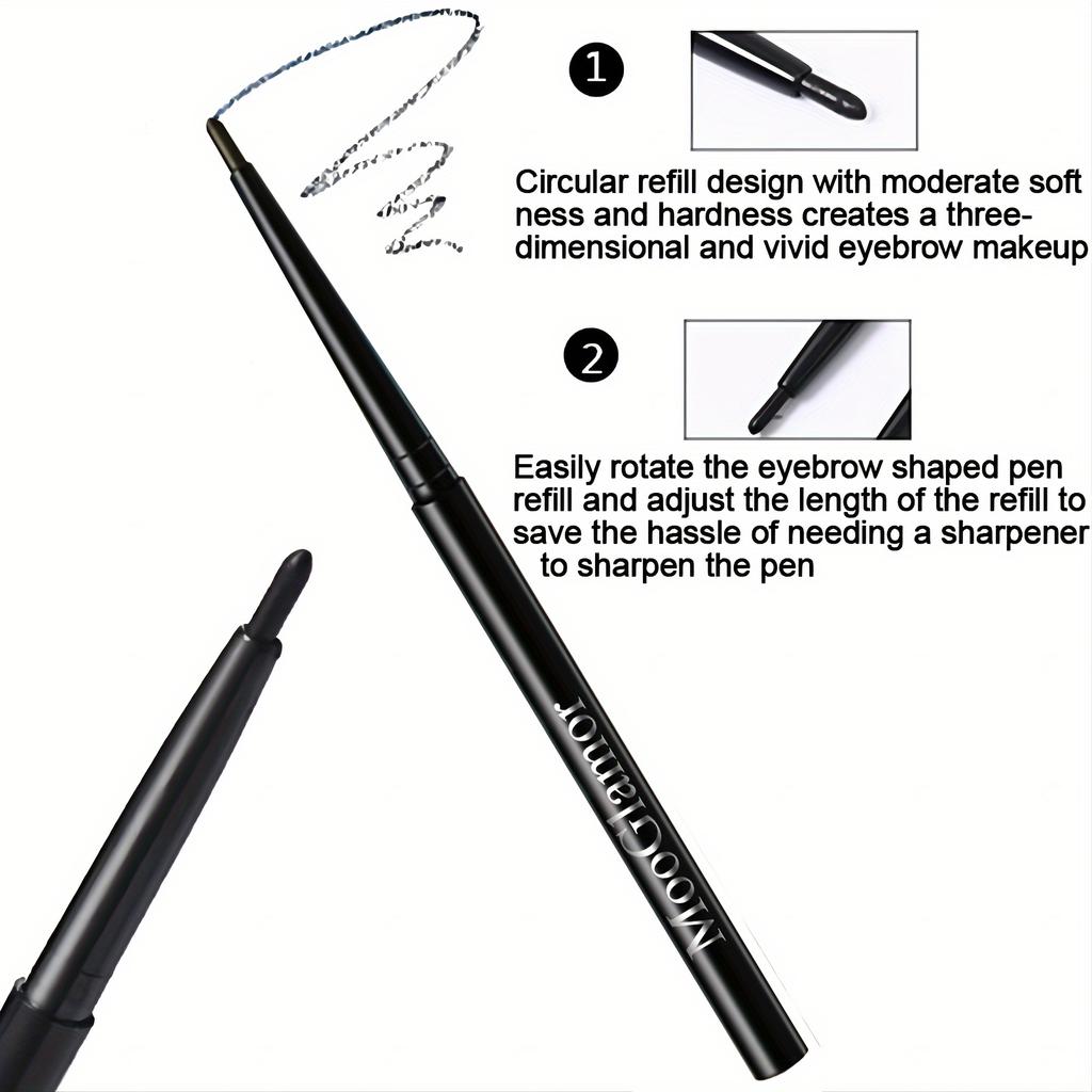 Waterproof & Sweat-Proof Black Eyeliner Pencil - Long-Lasting, Smudge-Proof For Bold Eye Makeup