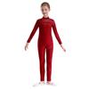 Rhinestone Gymnastics Leotard Full Body Jumpsuit Kids Girls Long Sleeve Sports Body Ballet Unitard Jersey Performance Dancewear