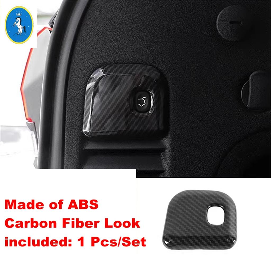 Carbon Fiber Car Electric Tailgate Switch Button Frame Cover Trim For Jeep Grand Cherokee 2011 - Accessories Interior Refit