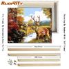 DIY Frame Landscape Oil Painting Picture Diy Painting By Numbers Wall Art Canvas By Numbers For Home Decors With DIY Frame 40x50CM