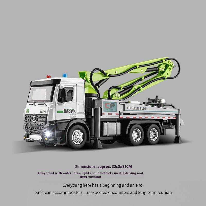 Alloy Truck Toys Children's Semi-Trailer Transporter Construction Vehicle Flat Trailer Model Car