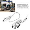 2pcs Motorcycle Chromed Rearview Mirrors 8mm 10mm Thread Skull Teardrop Handlebar Reflector