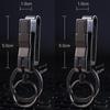 Belt Passable Car Keychain Men's Creative Zinc Alloy High Quality Anti-Lost Dual Keyring Key Pendant Accessories