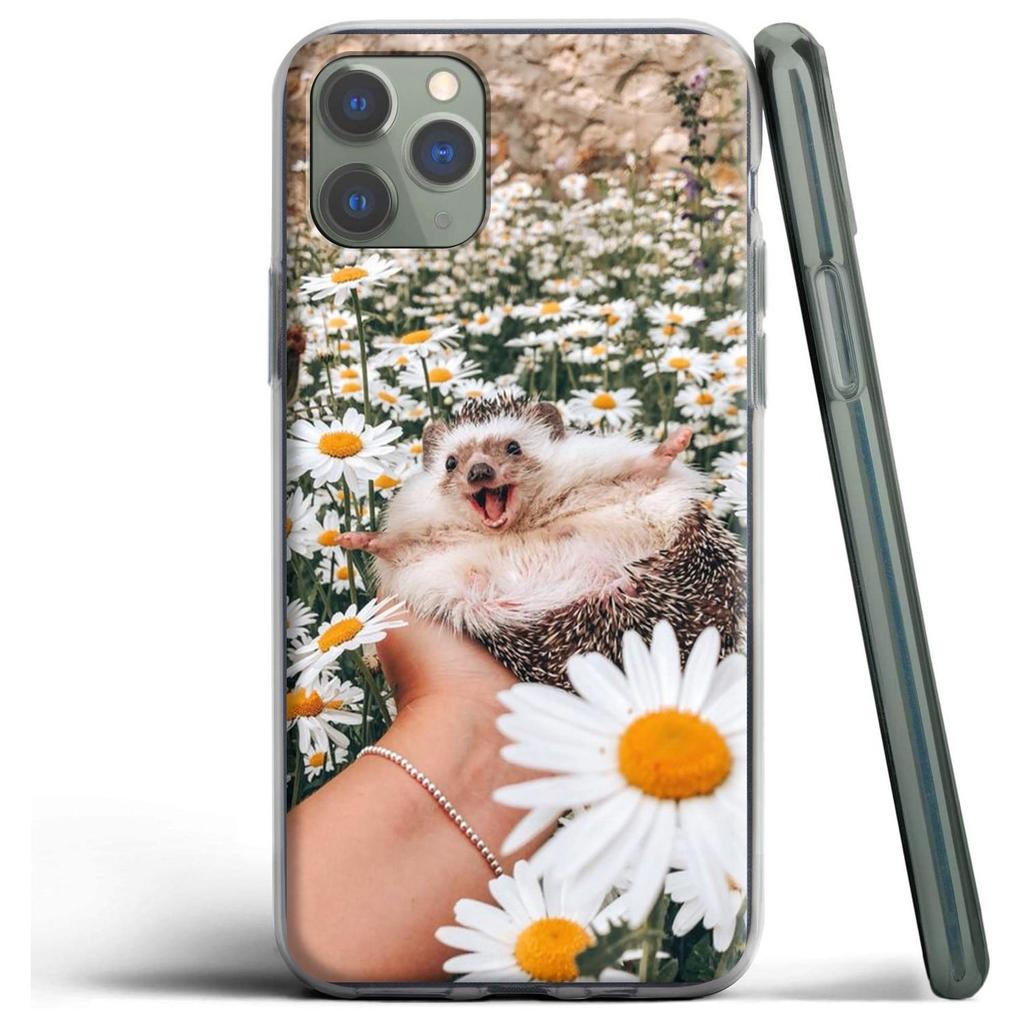 Силиконовый чехол Kawaii Hedgehog Heart для Apple iPhone 12 Mini 11 Pro SE XS X XR Max 8 7 6S 6 Plus 5S
