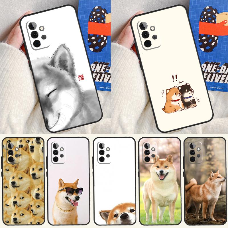 Чехол для телефона Samsung Galaxy A54 A34 A14 A55 A35 A15 A53 A33 A13 A05 A06 A16 A22 A32 A52 с изображением собаки Сиба-ину