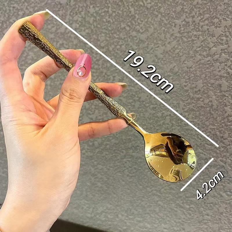 Ложка для льда из нержавеющей стали с длинной ручкой, корейский стиль, круглая ложка, западный стиль, десертная ложка, совок для риса