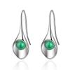 Luxury Shine Stamp 925 Sterling Silver Post Gold Plated Earrings Inlaid Boutique White Zircon Women Hook Drop Earrings Gift