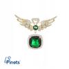 Pinets Phenomenal Brooch With Wings Set With Cubic Zirconias