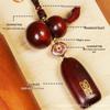 Sandalwood Gourd Car Pendant: High-End Amulet for Peace and Safety, Rearview Mirror Ornament.
