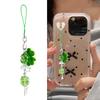 Phone Chain Unique Keyring Four Leaf Clover Phone Pendant Bag Charm Bag Pendant Present for Fashionable Individuals