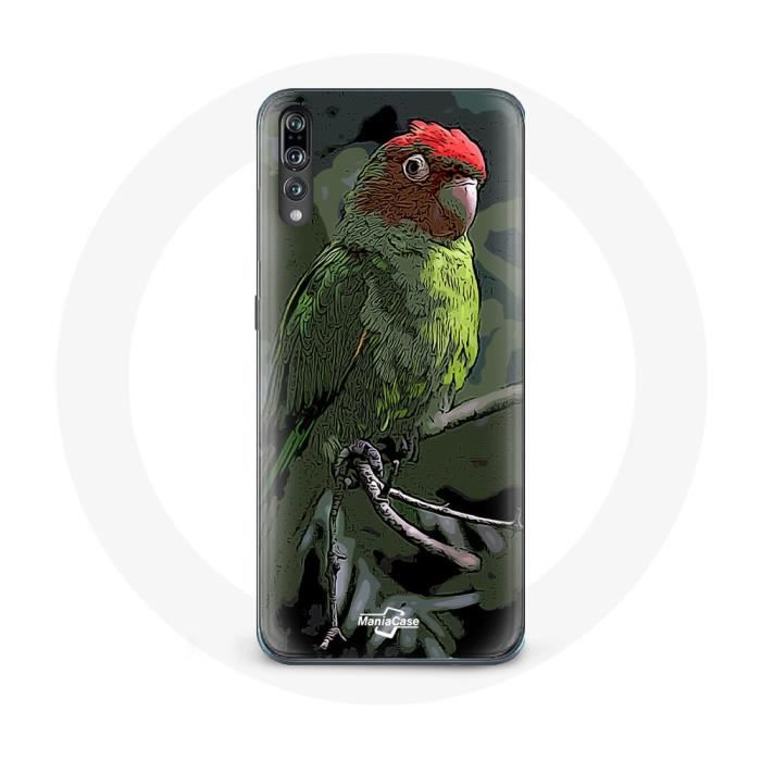 Чехол для Huawei P20 Pionus Красный Зеленый Попугай