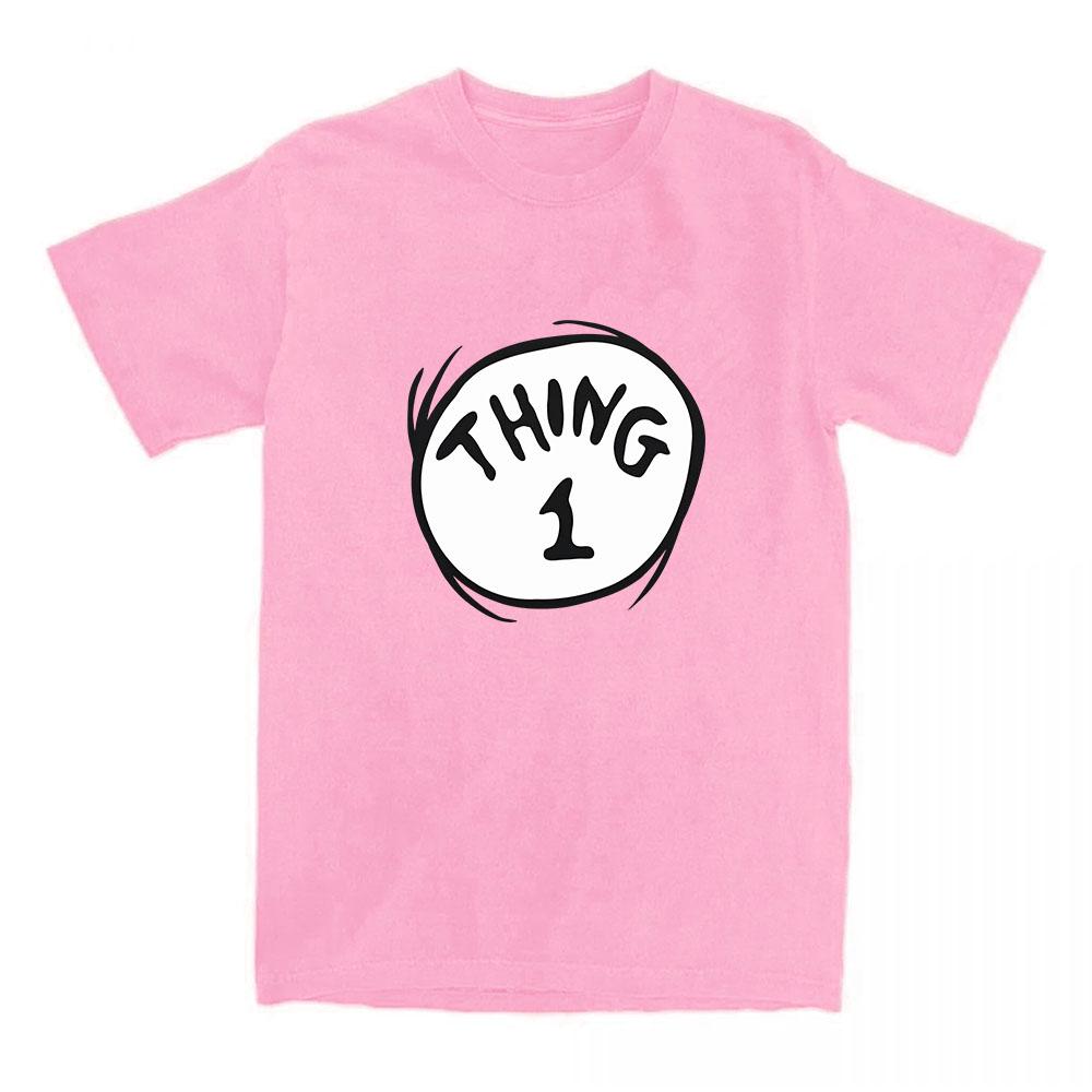 Футболка с принтом "One Thing Two Thing Twins" и Котом в Шляпе, Манга, Унисекс, Уличный стиль, Хлопок, Короткий рукав, Свободная, Женская