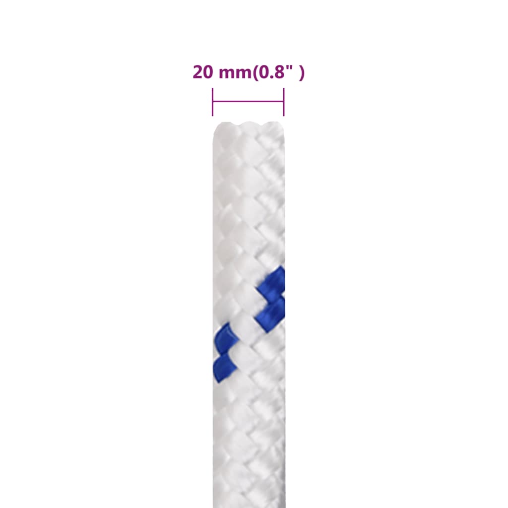 Boat Rope White 20 mm * 25 m Polypropylene