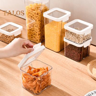 Банка для хранения продуктов питания, штабелируемая организация кладовой, экономия места, герметичная сухая еда, закуски, контейнер для хранения муки, кухонные принадлежности