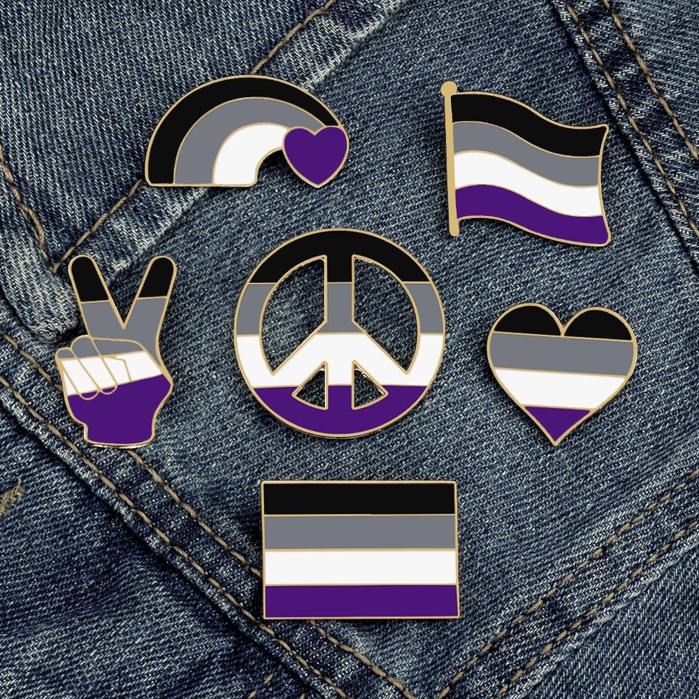 Transgender Pansexual Asexual Metal Badge - Unisex Decoration Pin