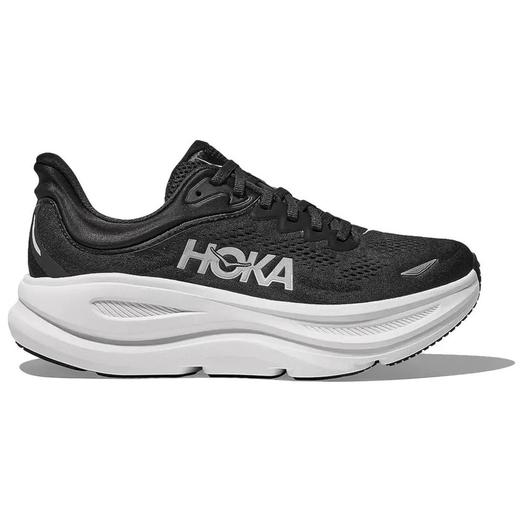 HOKA Bondi 9 Черно-белые женские кроссовки 1162012-BWHT