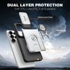 Ударопрочный бронированный чехол для Samsung S26 Ultra S25 FE S24 S23 Plus A35 A55 A16 A26 A36 A56 A17 A37 A57 5G Сдвижное кольцо защиты объектива Чехол-подставка