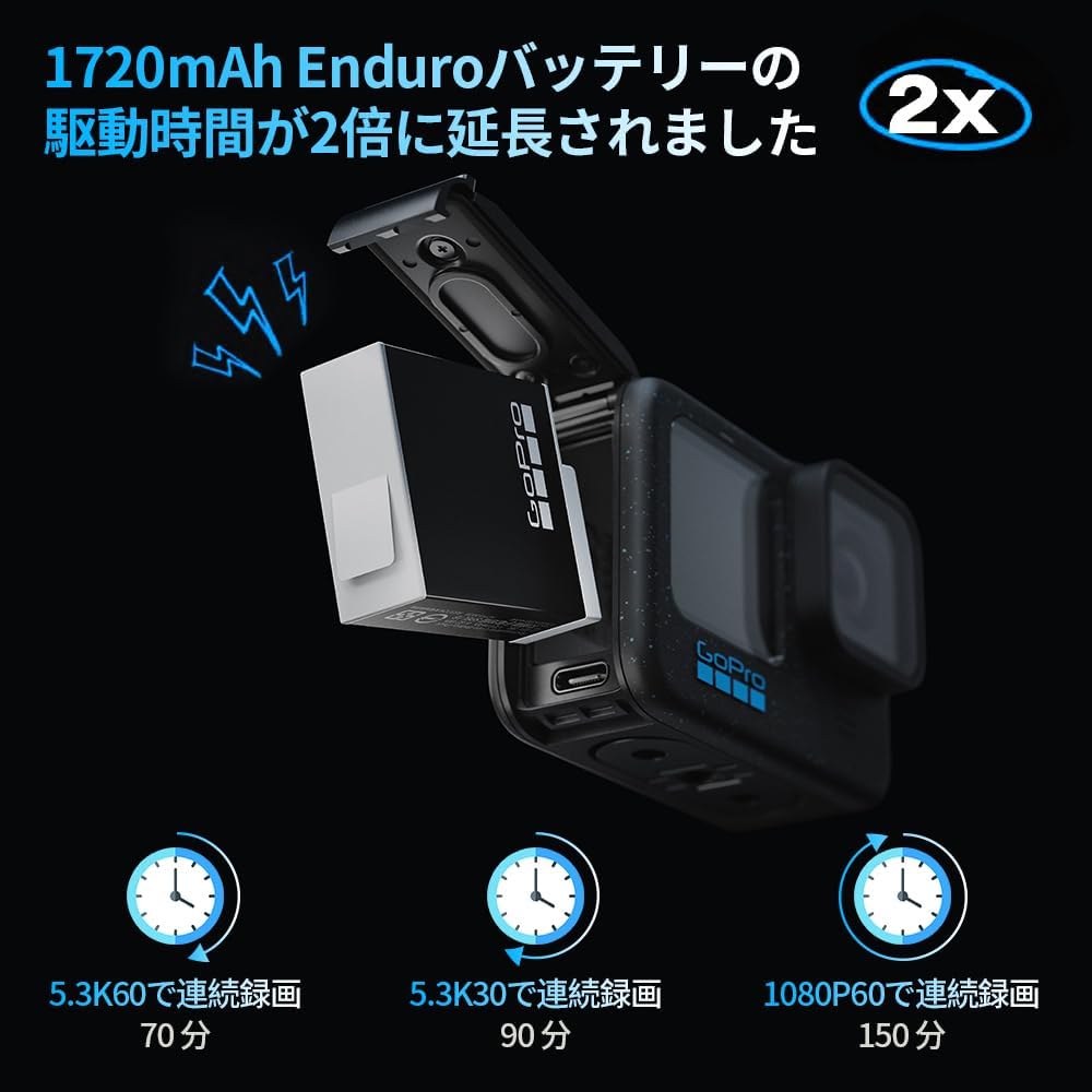 Version GoPro HERO12 Black Action Camera with HyperSmooth HDR Video [FW Japan] 6.0 (2-Year Warranty, Beginner's Set)