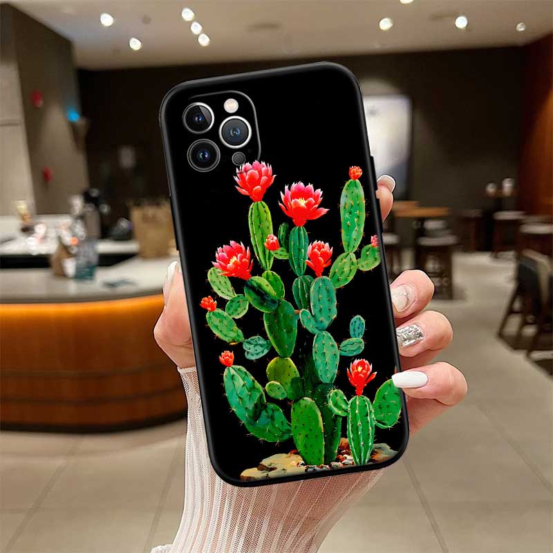 UP49 Watercolour Cacti Phone Case for Samsung Galaxy S20 S21 S22 Ultra FE + Plus A21S A22 A24 A25 A26 A30 A30S A31