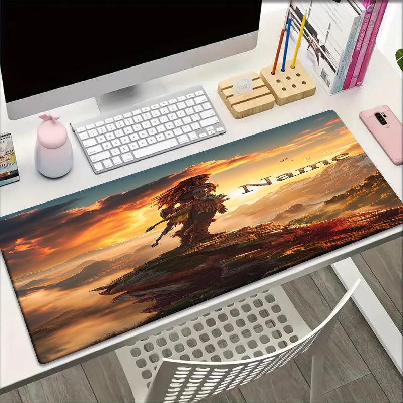 Custom Name Horizon Theme Mouse Pad Non Slip Rubber Base Multifunctional Office Home Decor Perfect For Workspace Personalization