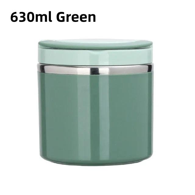 630/1000MLWith Handle Portable  Soup Bowl Thermal Storage Container Sealed Bento Box Insulated Lunch Box Portable Lunch Box