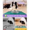 Slow Feeder Dog Bowls with Non-Slip Mat, Stainless Steel Metal Slow Feeder for Small & Medium Dogs, 2 Cups Pet Bowl for Fast Eaters, Slows Down