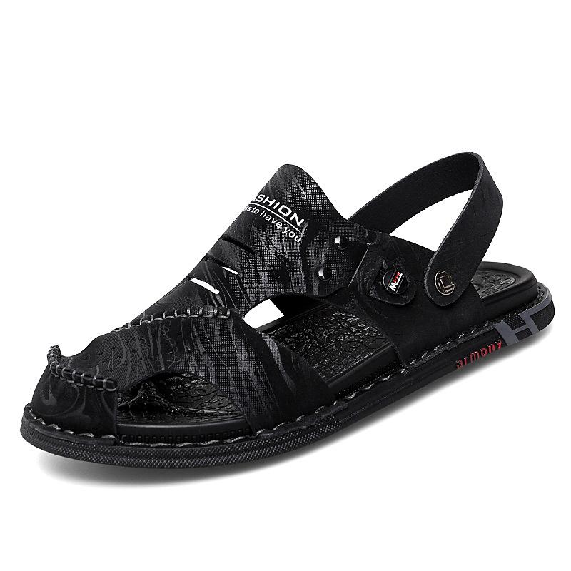 Сандалии с закрытым носком, мужская летняя одежда для отдыха, новые повседневные тапочки двойного назначения для вождения