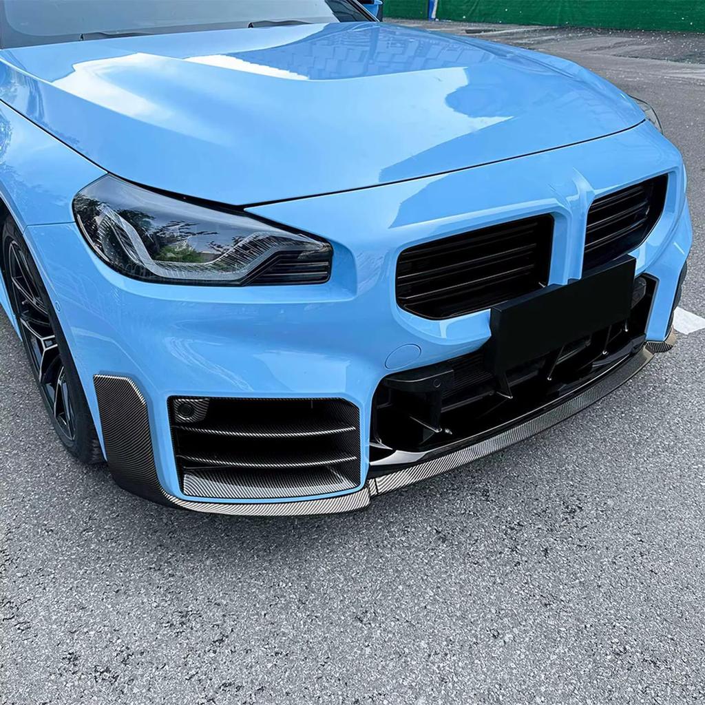 BMW M2 G87 2023+ Передний сплиттер и накладки на углы в стиле MP Комплект обвеса Спойлер
