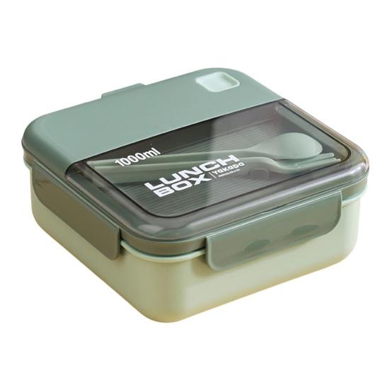 1 набор отсеков для обеда, большая вместимость, пищевой класс, гладкая поверхность, коробка для бенто, пригодная для использования в микроволновой печи