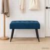 Bench with Button Tufting Blue 60 x 40 x 45 cm Velvet