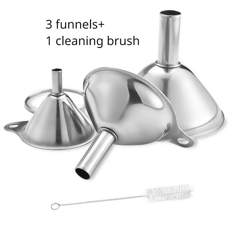 3 шт. кухонный бар для масла и жидкости из нержавеющей стали, воронка для вина, съемный конус, воронки с маленьким горлом для домашних кухонных принадлежностей