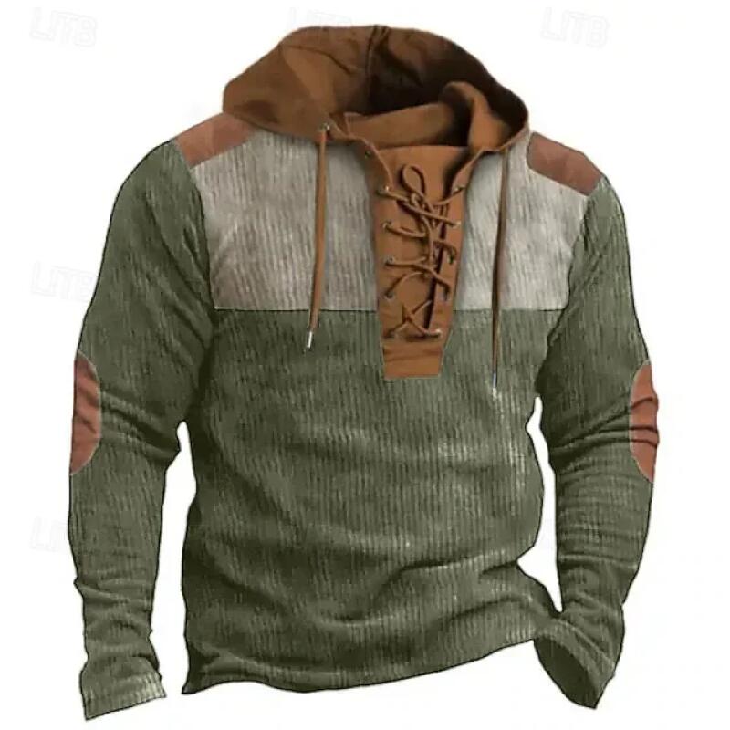 Casual Long Sleeve Hoodie Drawstring Men's Streetwear Comfortable Breathable Sweatshirt Fashionable Basic