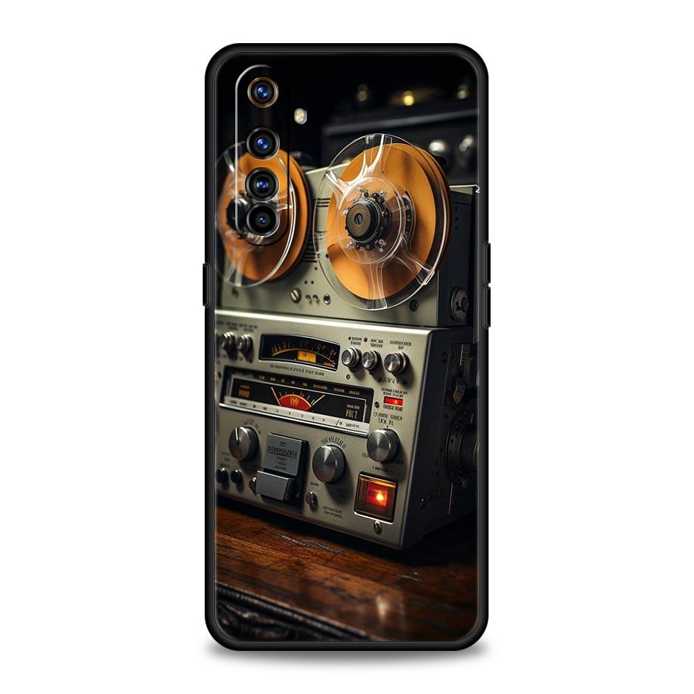 Ретро Записывающее Устройство Мягкий ТПУ Для Realme 13 12 11 10 9 Pro Plus GT3 GT2 C21 C25 C35 C53 C55 C67 Pro 5G Чехол Для Телефона Обложка Fundas