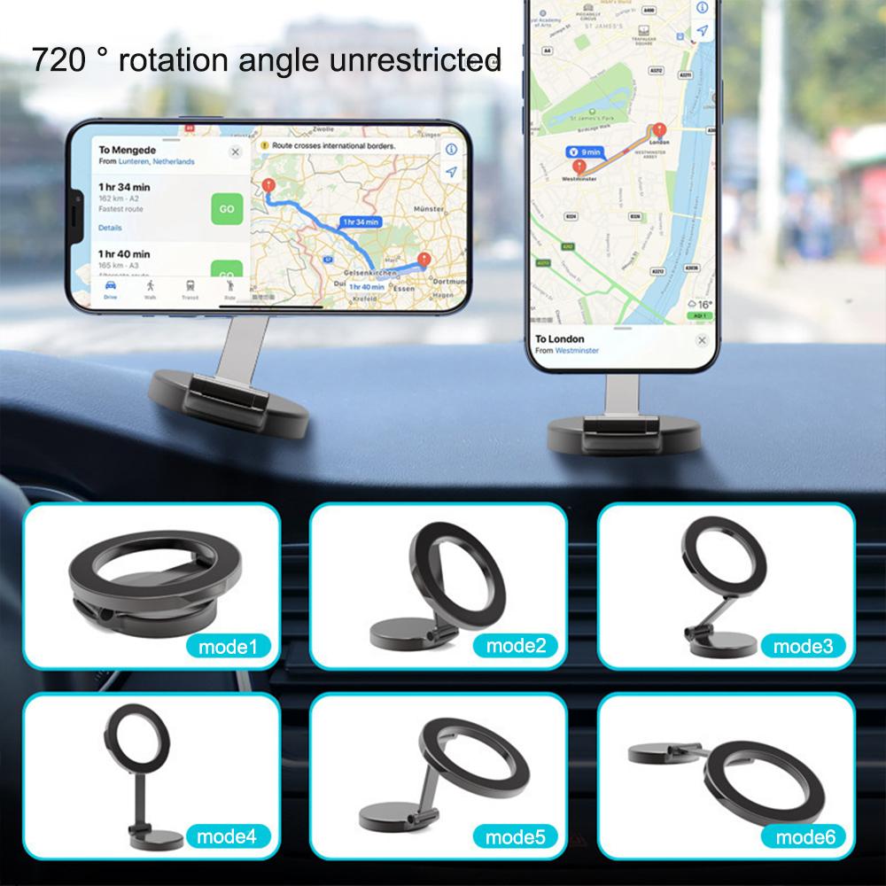 1 PC Magnetic Suction Car Phone Holder Car Mounted Rotatable Bracket Magnetic Suction Type Backstick Bracket