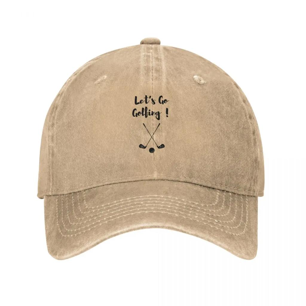 LETS GO GOLFING  golfing design  Plays Golf Baseball Cap Golf Wear Hat Beach golf hat genuine Unisexs Caps Womens