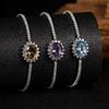 Серьги S925 Стерлинговое Серебро С Натуральным Топазом Аметистом Гранатом Цвет Сокровище Браслет Женские