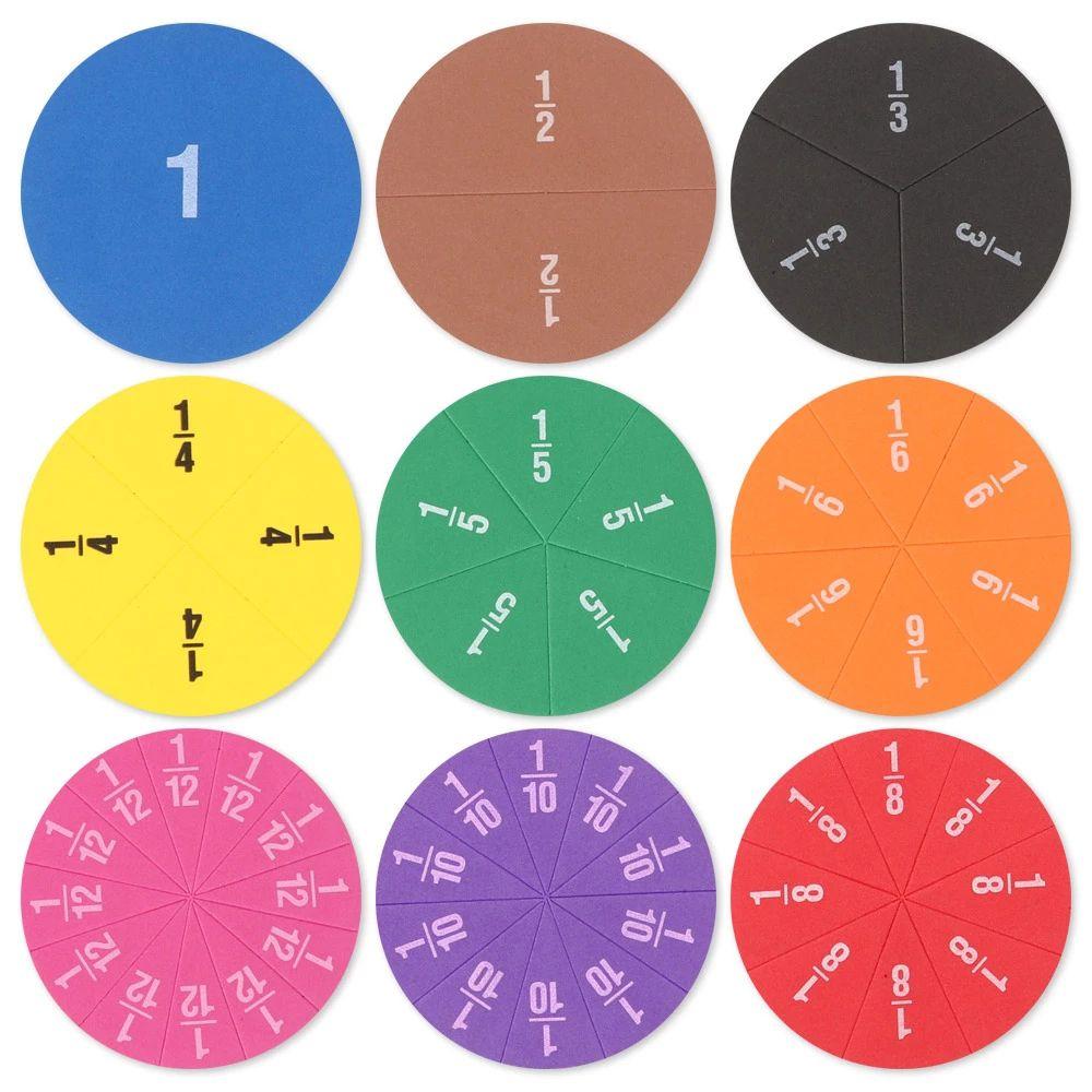 Math Teaching Toy Fraction Educational Montessori Educational Fraction Instrument Demonstrator