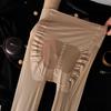 Women's Ultra-Thin Plus Size Anti-Snag Flesh-Colored Stockings for Summer with Peach-Enhancing Fit