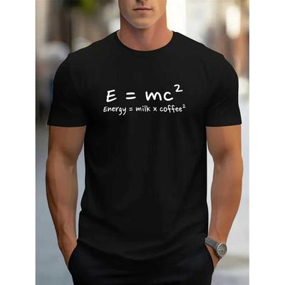 Футболка Coffee Energy Formula, Мягкая Дышащая и Устойчивая к Выцветанию, Классический Крой для Повседневной Носки