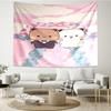 Bubu-Dudu Print Tapestry, Backdrop, Easy Setup, Ideal for Bedroom, Office & Living Room, with Aesthetic Wall Hanging Decor.