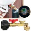 Propane Refill Adapter With Valve And Gauge For 1LB Propane Tank Propane Refill Elbow Adapter Regulator 90-Degree Elbow Des K2B2