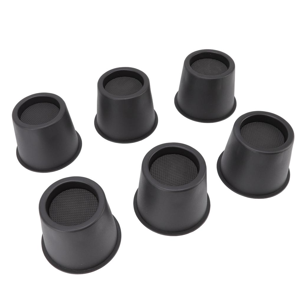 6 PCS Anti Vibration Pads Sofa Feet Pad Furniture Riser Mat for Table Cabinet Bed 3in Black Round