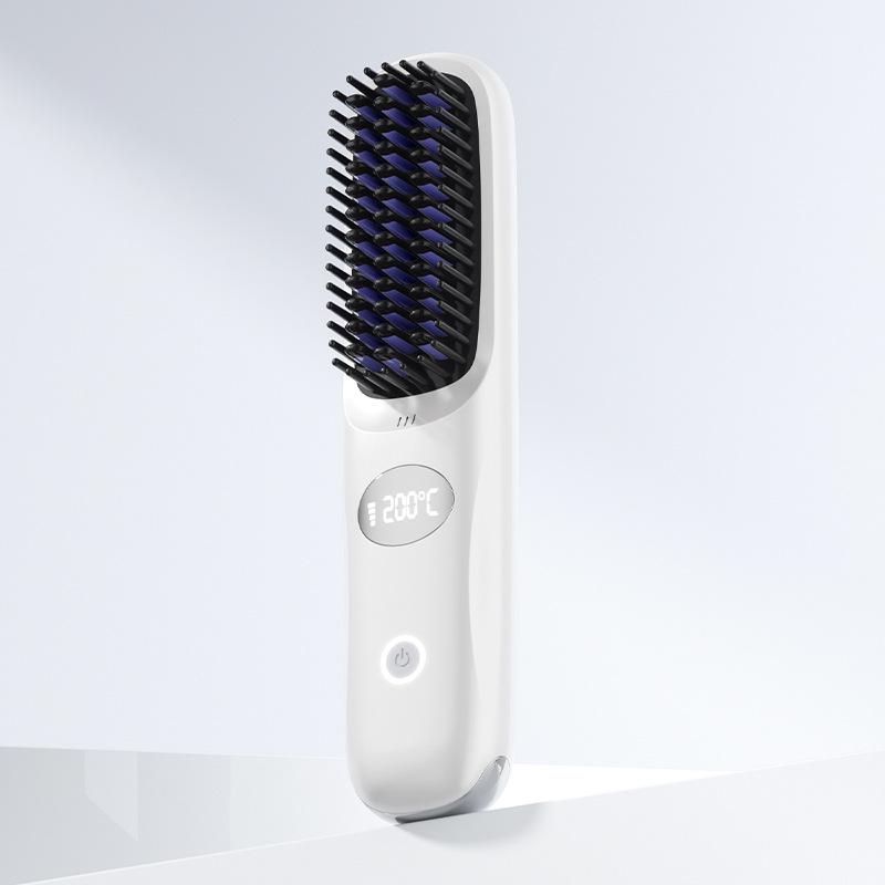 Беспроводная керамическая расческа-выпрямитель и плойка, безопасная для волос, с аккумулятором