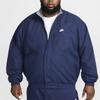 Nike Куртка повседневная Club Fleece Futura тканая с воротником-стойкой на молнии для мужчин Куртки Midnight-Navy White FZ0656-410