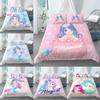Cartoon Digital Printing Bedding Set Bedroom Mermaid Princess Quilt Cover Pillowcase Bedding Single Double Bed Full Size 2/3 Pieces Microfiber