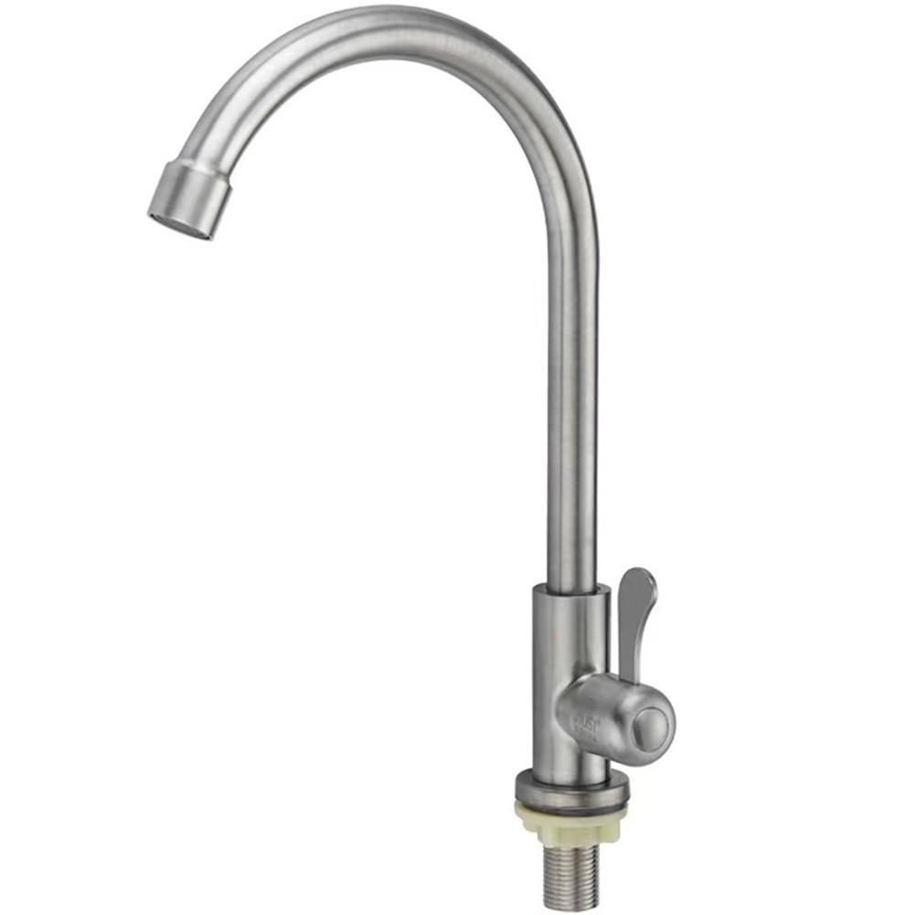 Faucet For Kitchen Save Water Silver Single Cold Water
