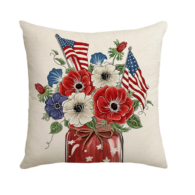 New Independence Day Holiday Atmosphere Pillowcase Sofa Bedroom Linen Home Bedside Decoration Pillowcase