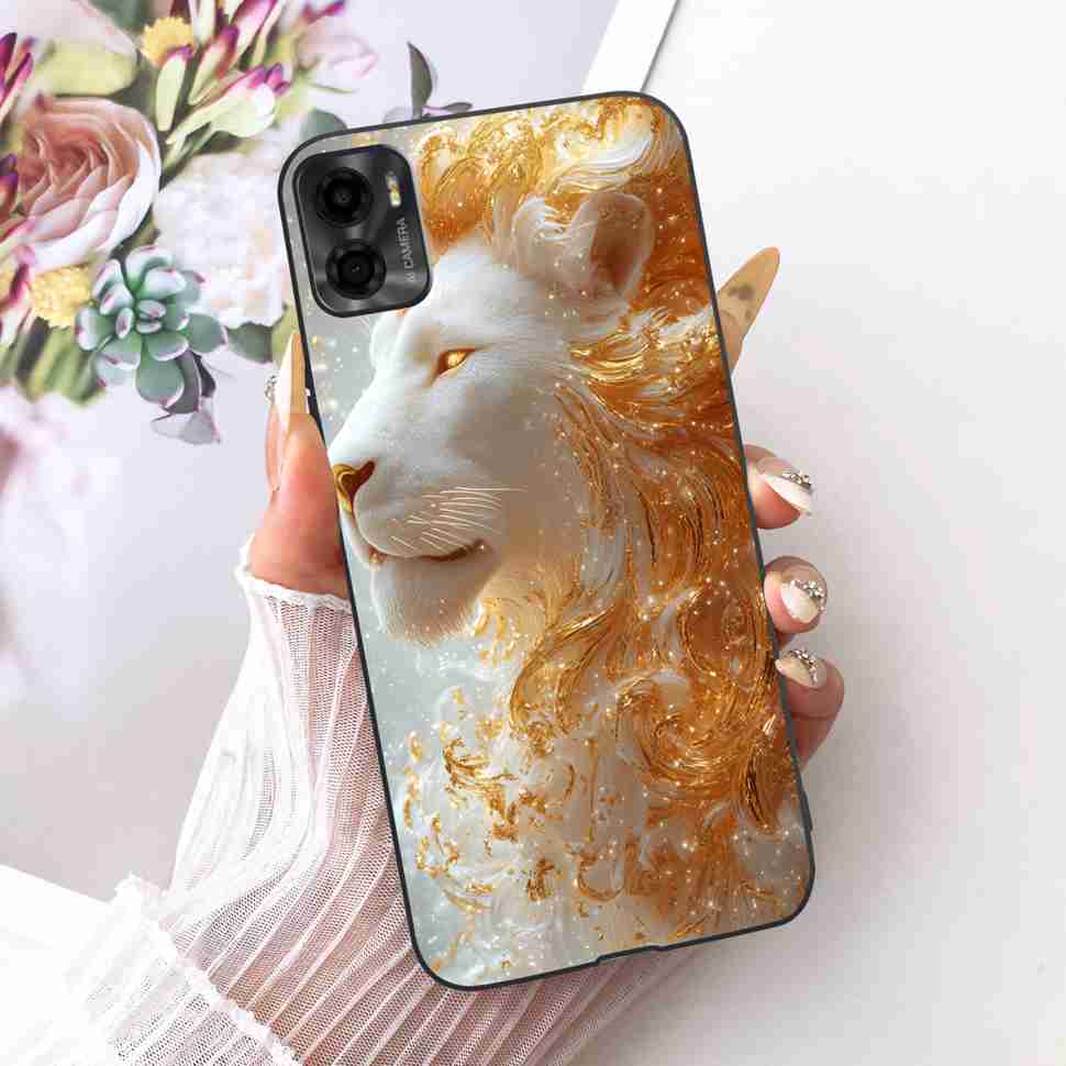For Motorola Moto E22s 4G 6.5" Case Colorful Flower Cartoon Dragon Silicone TPU Black Cover For MOTO E22s E 22S 4G Phone Shell